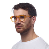 OKKIA Zeno Round Occhiali da Lettura Unisex Giallo +1.50