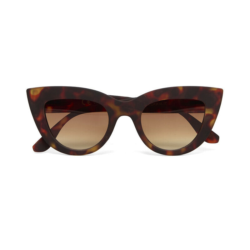 OKKIA Claudia Occhiali da Sole Donna Big Cat Eye Avana