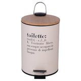 VILLA D'ESTE HOME TIVOLI Victionary Toilette Pattumiera 3L con Coperchio Bamboo