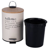 VILLA D'ESTE HOME TIVOLI Victionary Toilette Pattumiera 3L con Coperchio Bamboo
