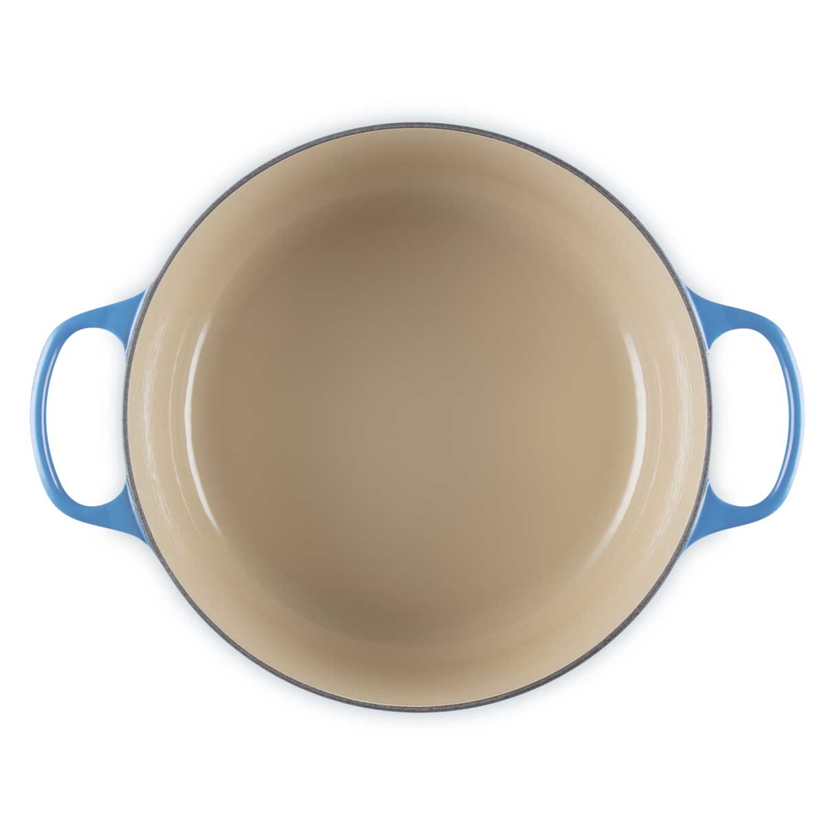 LE CREUSET Cocotte Rotonda Evolution 28cm Azure Blu Ghisa Vetrificata