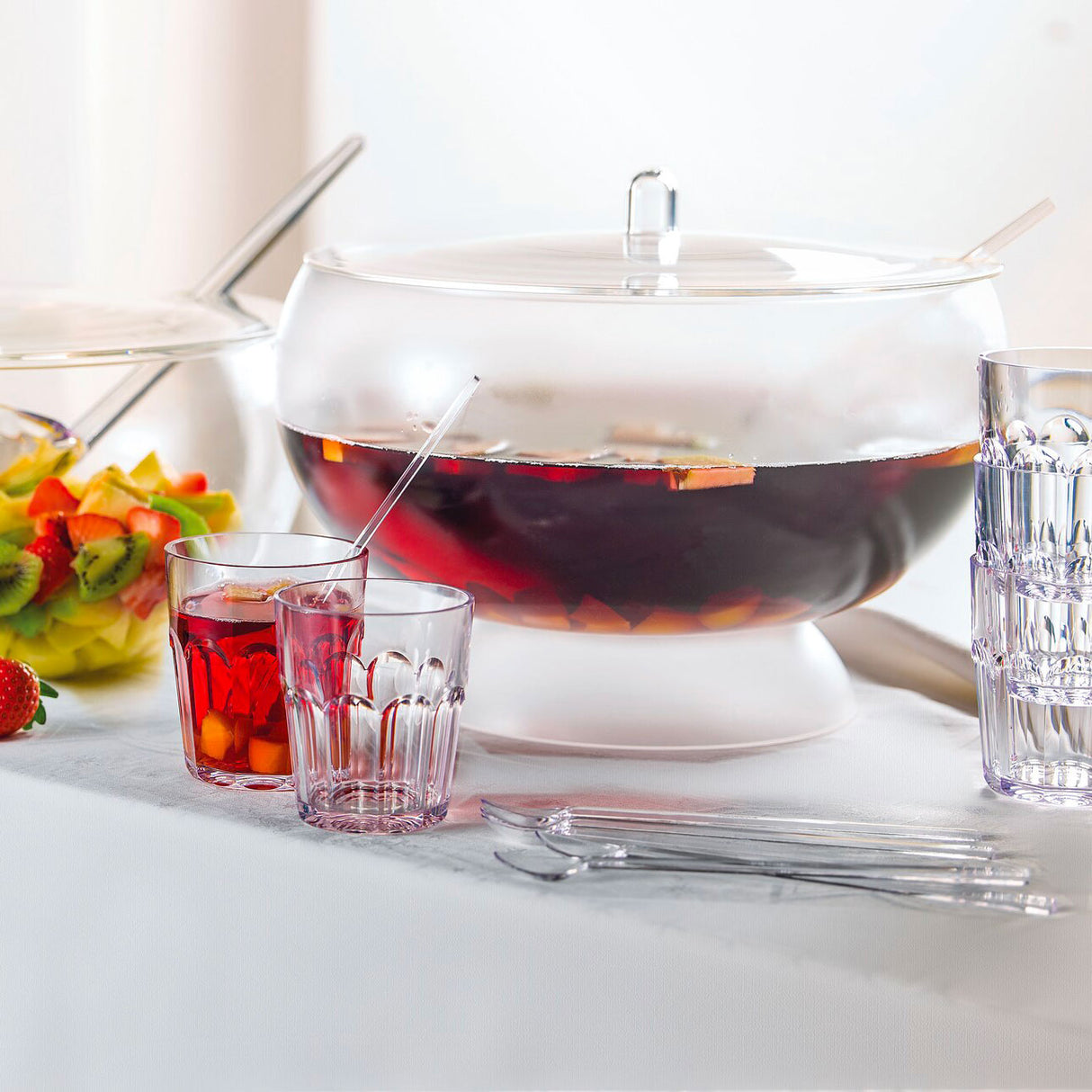 GUZZINI Bowl Poncera con Coperchio e Mestolo Trasparente 10L