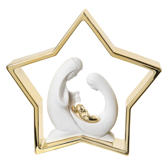 BONGELLI PREZIOSI Nativita' Presepe Stella Natale 28cm Oro Marmorino