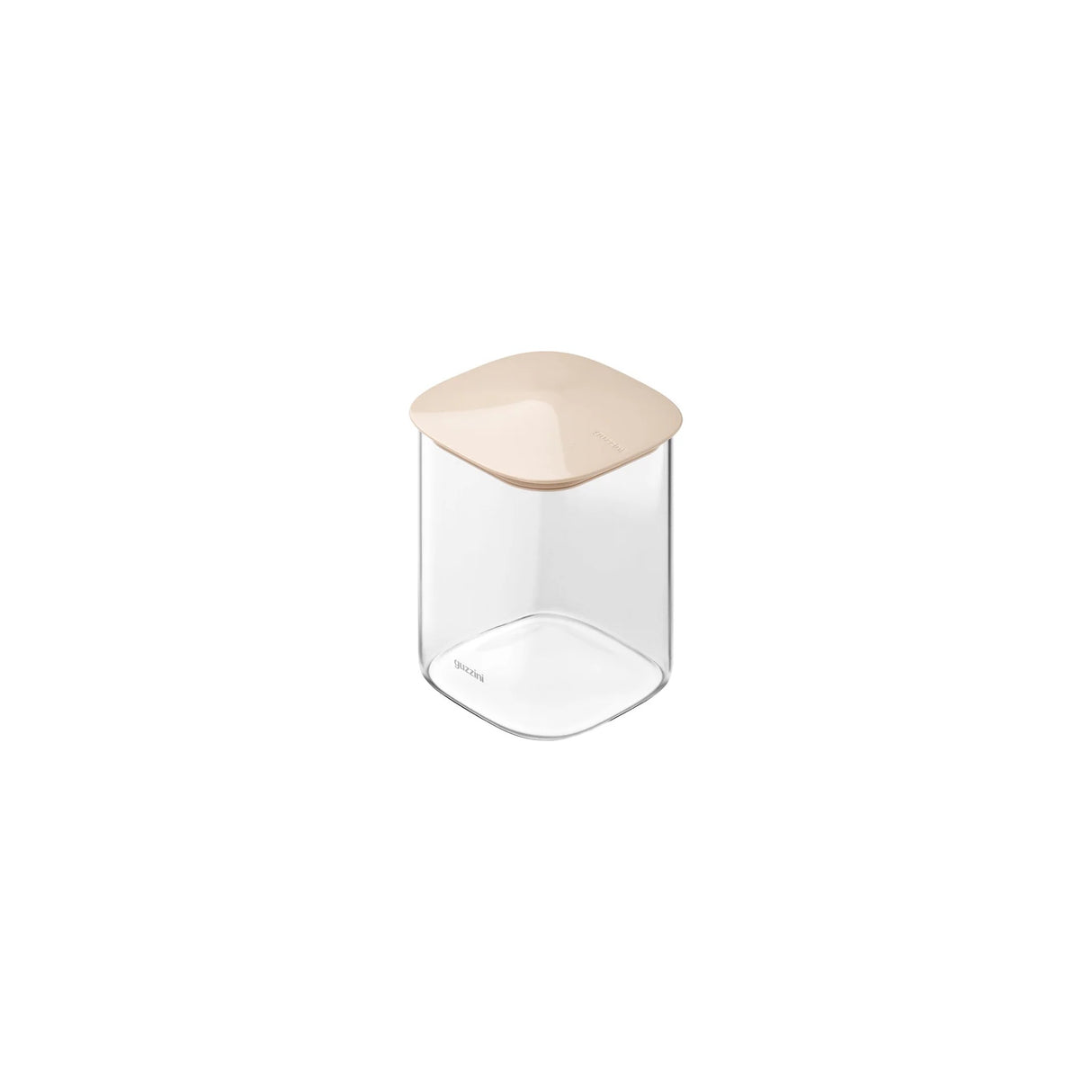 GUZZINI Barattolo Quadrato in Vetro M 1L Fresh & Style Beige