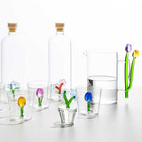 ICHENDORF Botanica Brocca Brocca con Tulipani 1,5L 18cm Vetro Borosilicato