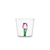 ICHENDORF Botanica Tumbler Bicchieri con Tulipani Set 4 Pezzi 350ml Vetro Borosilicato