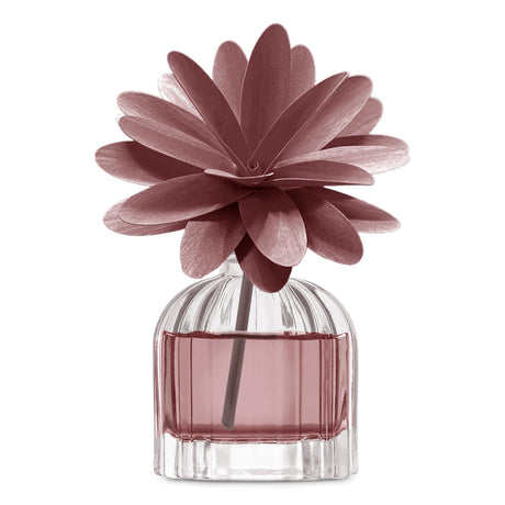 Diffusore Flower Muha in vetro con fiore in legno 60 ml Melograno