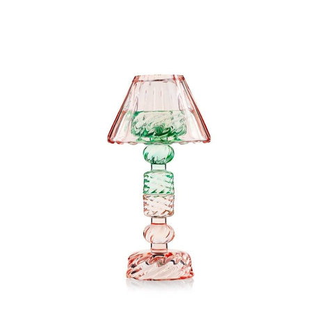 Candeliere Luxor Round Emò Italia in vetro celeste 24 cm