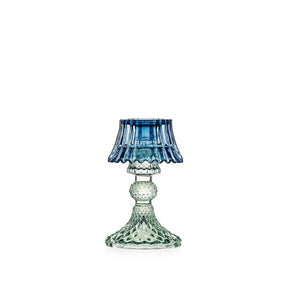 Candeliere Atena Emò Italia in vetro colorato verde e blu 13 cm