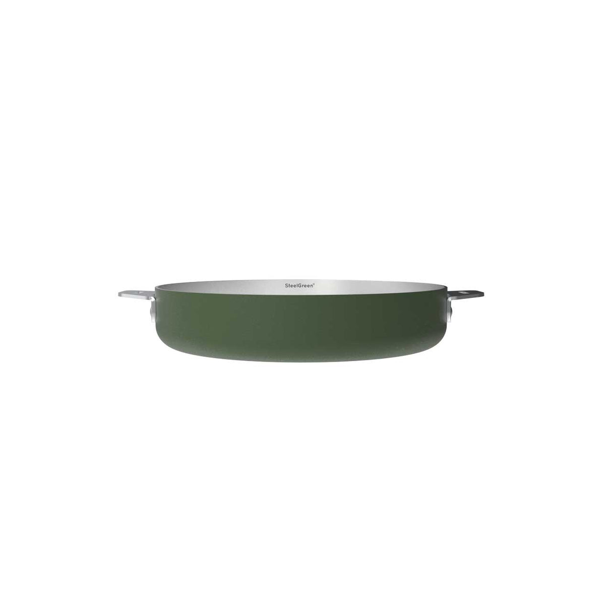 COOKUT La Meravigliosa Padella con Manici 24cm Verde Acciaio Inox