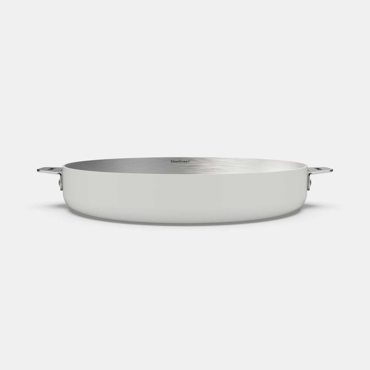 COOKUT La Meravigliosa Padella con Manici 28cm Bianco Acciaio Inox