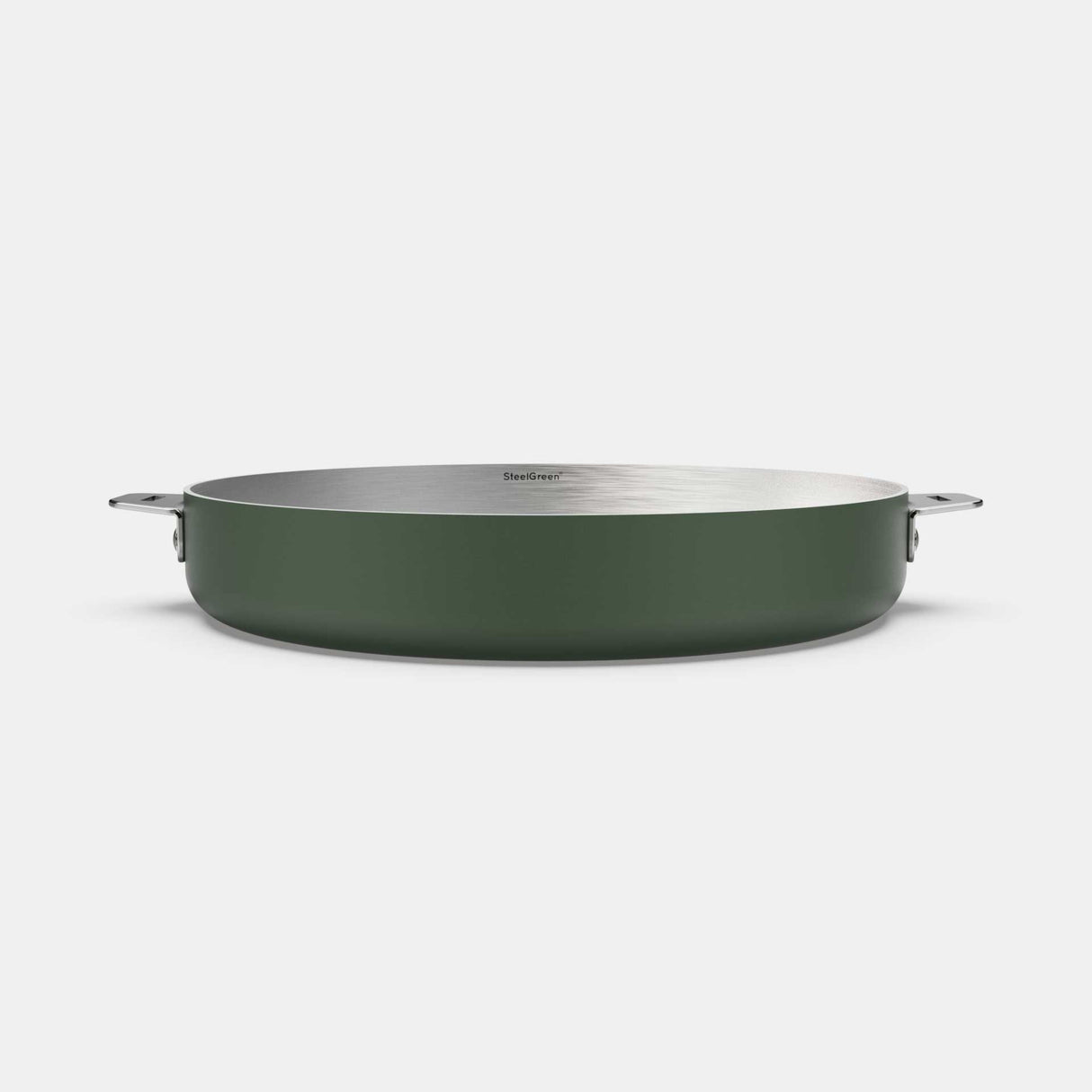 COOKUT La Meravigliosa Padella con Manici 28cm Verde Acciaio Inox