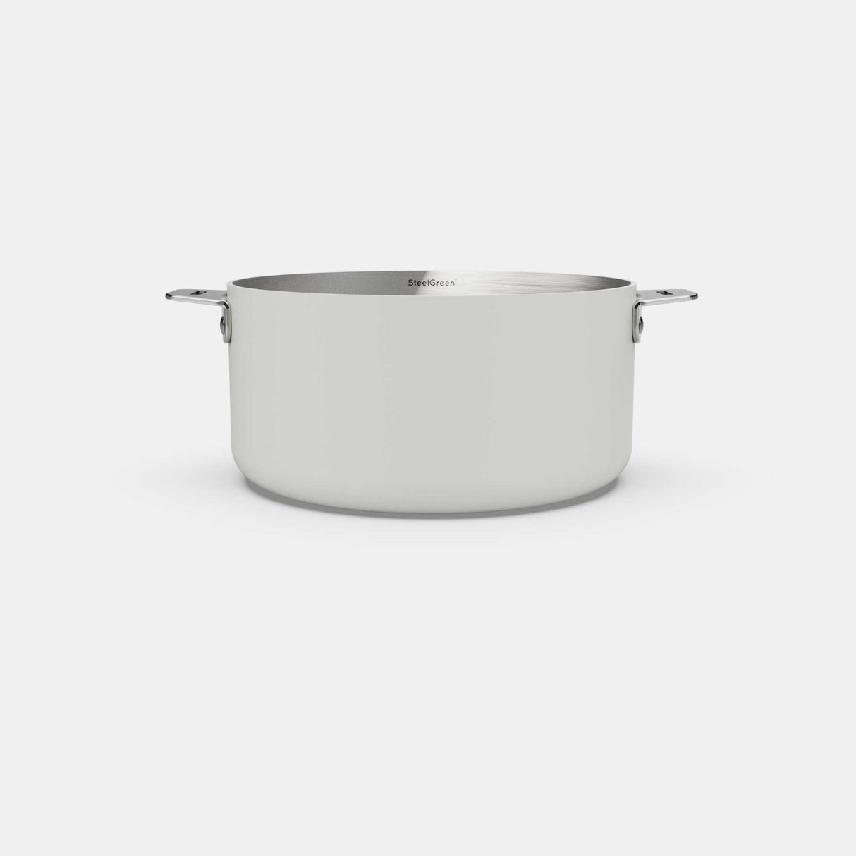 COOKUT La Meravigliosa Pentola Casseruola con Manici 20cm Bianco Acciaio Inox