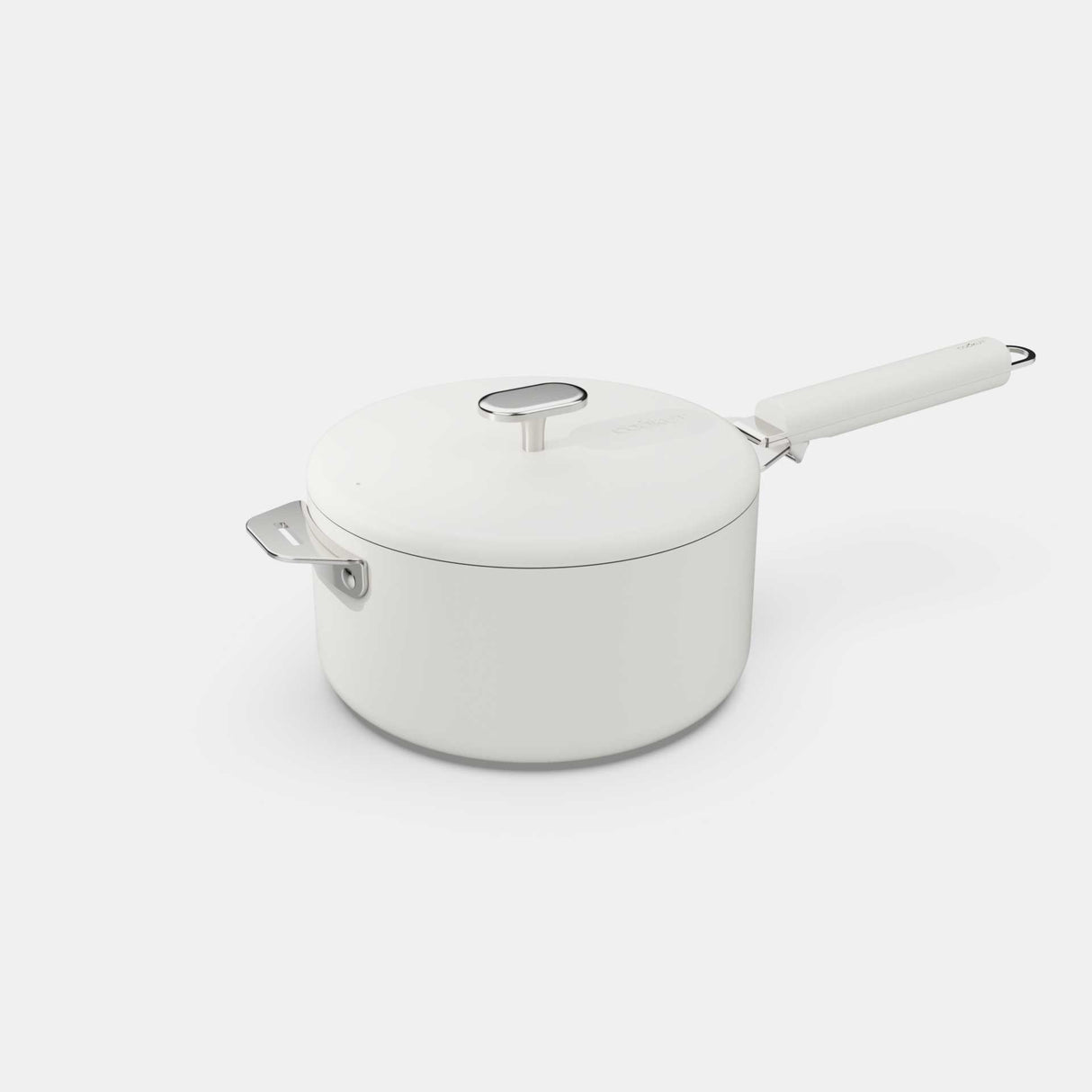 COOKUT La Meravigliosa Pentola Casseruola con Manici 20cm Bianco Acciaio Inox