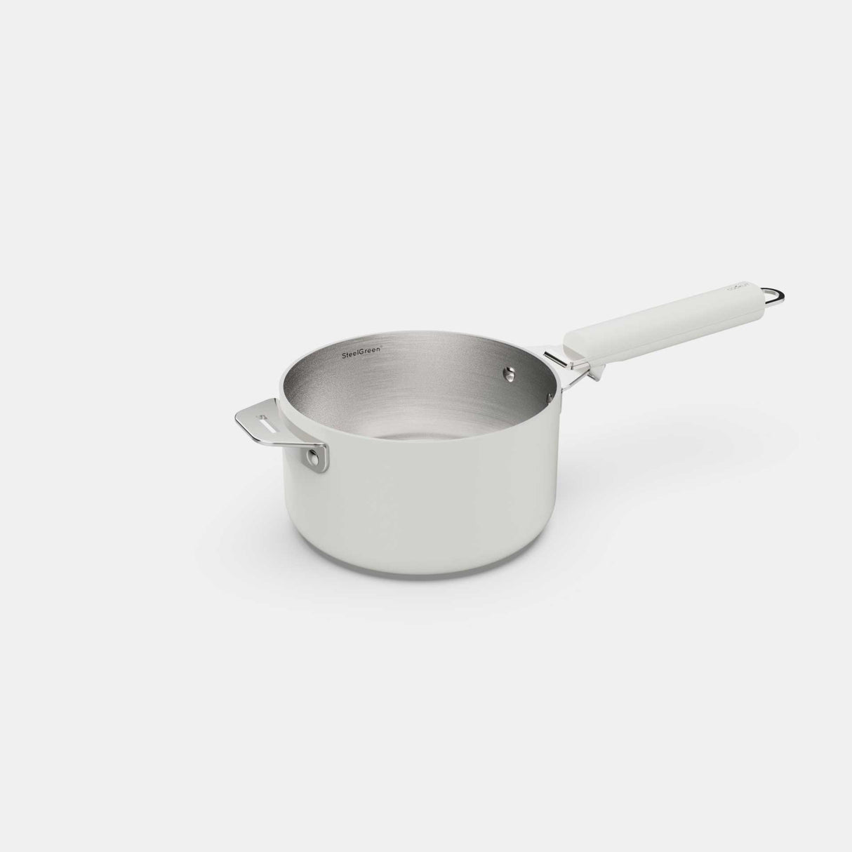 COOKUT La Meravigliosa Pentola Casseruola con Manici 16cm Bianco Acciaio Inox