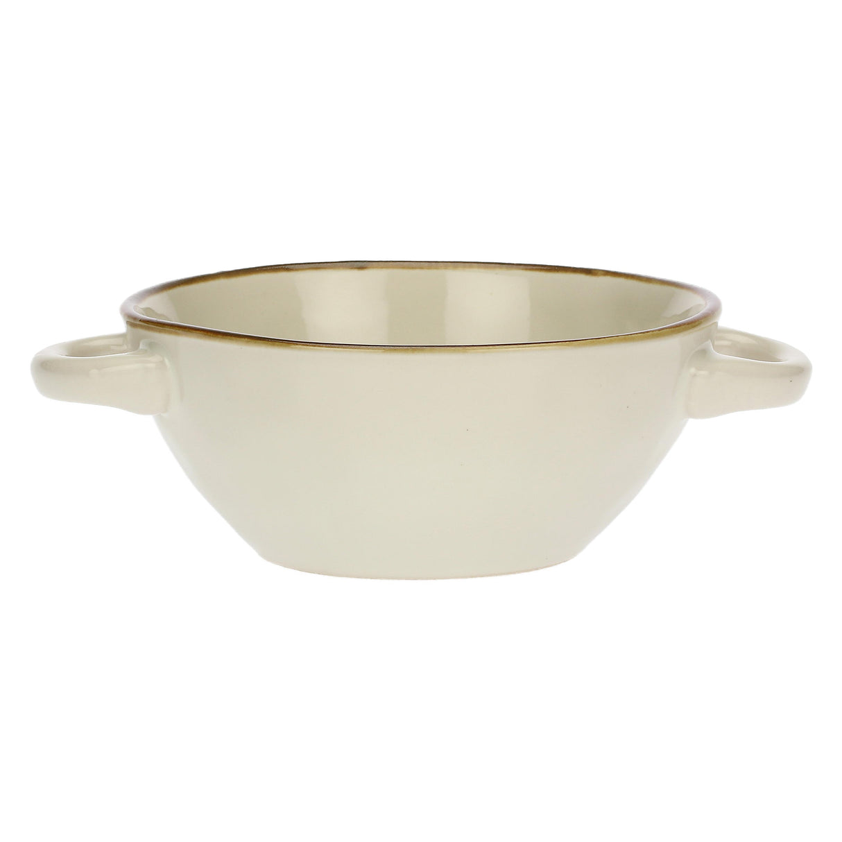ROSE & TULIPANI Concerto Avorio Ciotola Zuppa con Manici 600ml Stoneware