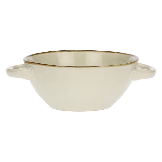 ROSE & TULIPANI Concerto Avorio Ciotola Zuppa con Manici 600ml Stoneware