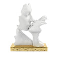 Scultura Bacio Bongelli Preziosi in resina finitura oro 15x16 cm