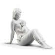 Lladró Figurina L'Amore di Una Madre Bianco Opaco 25x36cm Porcellana