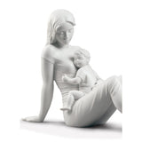 Lladró Figurina L'Amore di Una Madre Bianco Opaco 25x36cm Porcellana