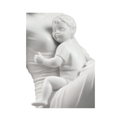 Lladró Figurina L'Amore di Una Madre Bianco Opaco 25x36cm Porcellana