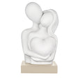 Scultura Coppia Abbraccio Bongelli Preziosi in resina color nocciola 13,5 cm