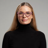 OKKIA Adriana Small Cat Eye Occhiali da Lettura Donna Rosa +1.50