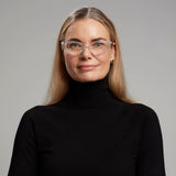 OKKIA Adriana Small Cat Eye Occhiali da Lettura Donna Glitter +2.00