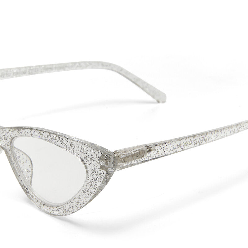 OKKIA Adriana Small Cat Eye Occhiali da Lettura Donna Glitter +2.00