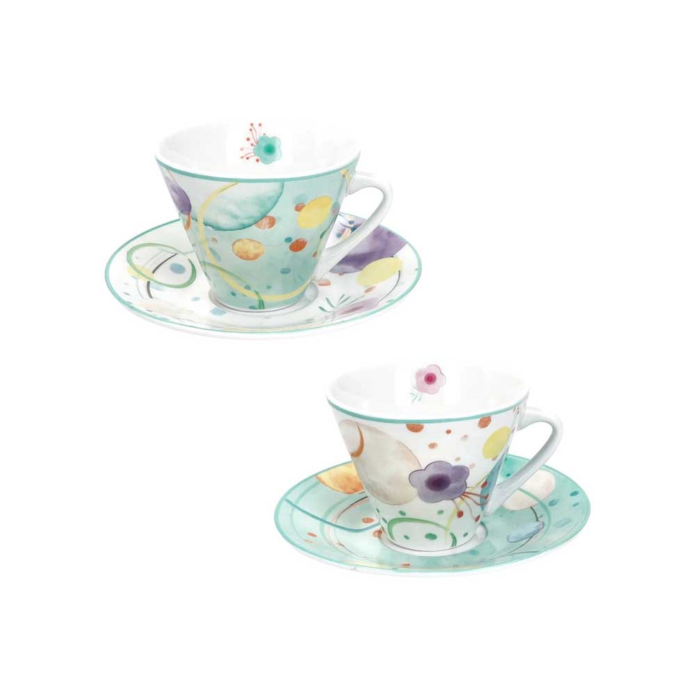 BRANDANI Tazzina Caffe' Bollicine Set 2 Pezzi Porcellana 80ml