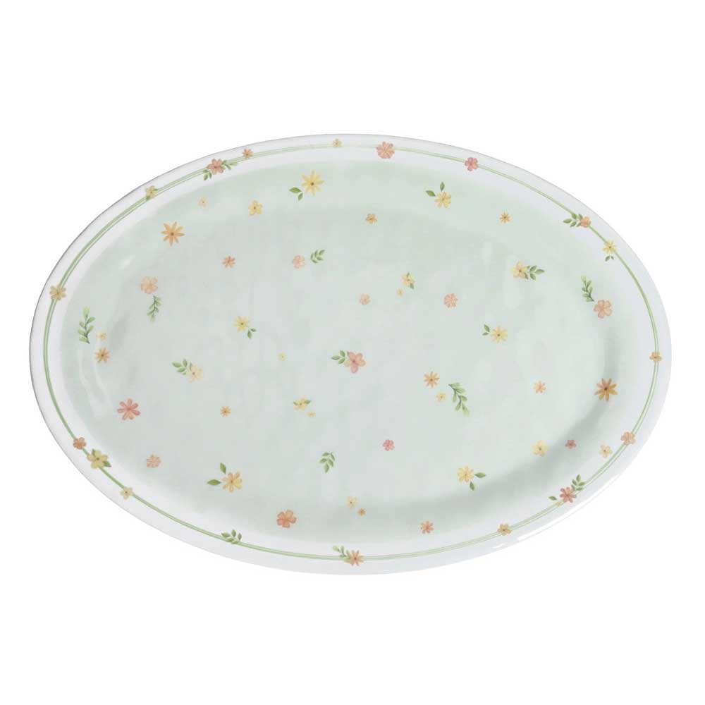 BRANDANI Vassoio Ovale Polline Melamina 35,5x25cm Verde