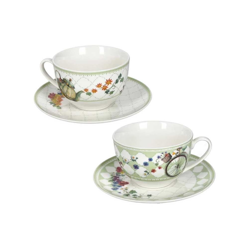 BRANDANI Tazza The' Wonderland Set 2 Pezzi New Bone China 200ml