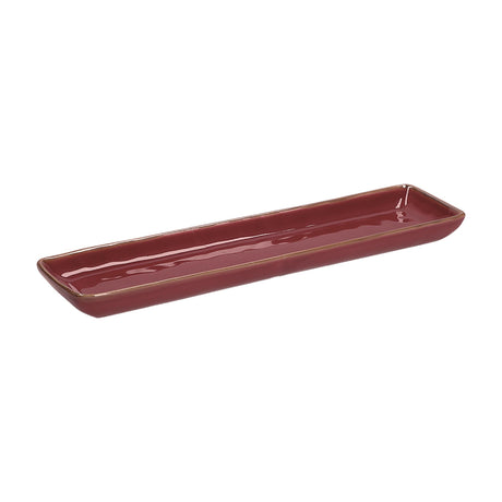 ROSE & TULIPANI Concerto Vassoio Rosso Malaga 32x8cm Stoneware