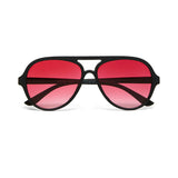 OKKIA Alessio Occhiali da Sole Unisex Goccia Nero Rosso