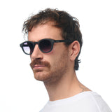 OKKIA Milano Occhiali da Sole Unisex Rotondo Nero