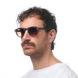 OKKIA Milano Occhiali da Sole Unisex Rotondo Avana