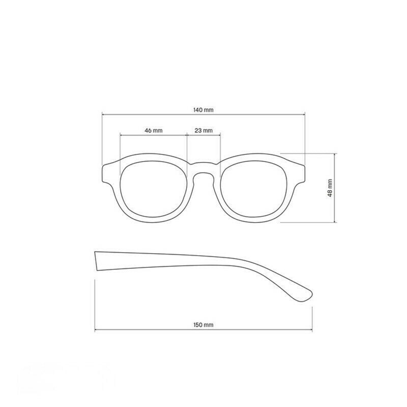 OKKIA Milano Occhiali da Sole Unisex Rotondo Avana