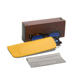 OKKIA Firenze Occhiali da Sole Unisex Rotondo Avana Nero Lenti Blu