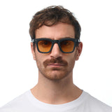 OKKIA Firenze Occhiali da Sole Unisex Rotondo Avana Nero Lenti Gialle