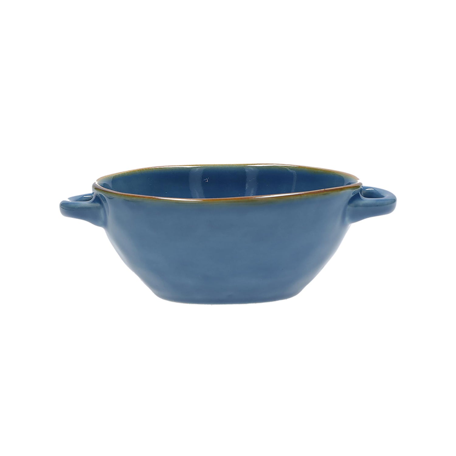 ROSE &amp; TULIPANI Concerto Ciotola Zuppa Blu Avio 600cc Stoneware