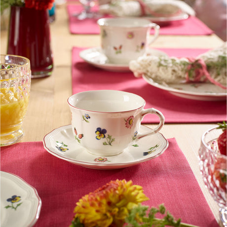 VILLEROY & BOCH Petite Fleur Tazza Te' 200ml con Piattino 15cm Porcellana