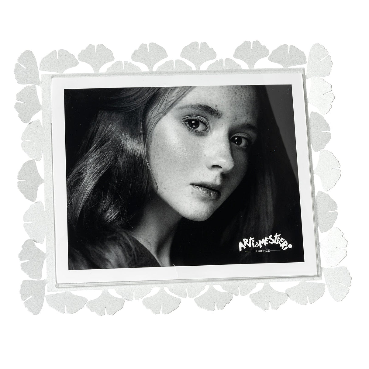 Portafoto Ginkgo Maxi Arti & Mestieri finitura bianco marmo 20x25 cm