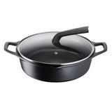 LAGOSTINA Aroma Casseruola Bassa 2 Maniglie Coperchio Alluminio Pressofuso 28cm