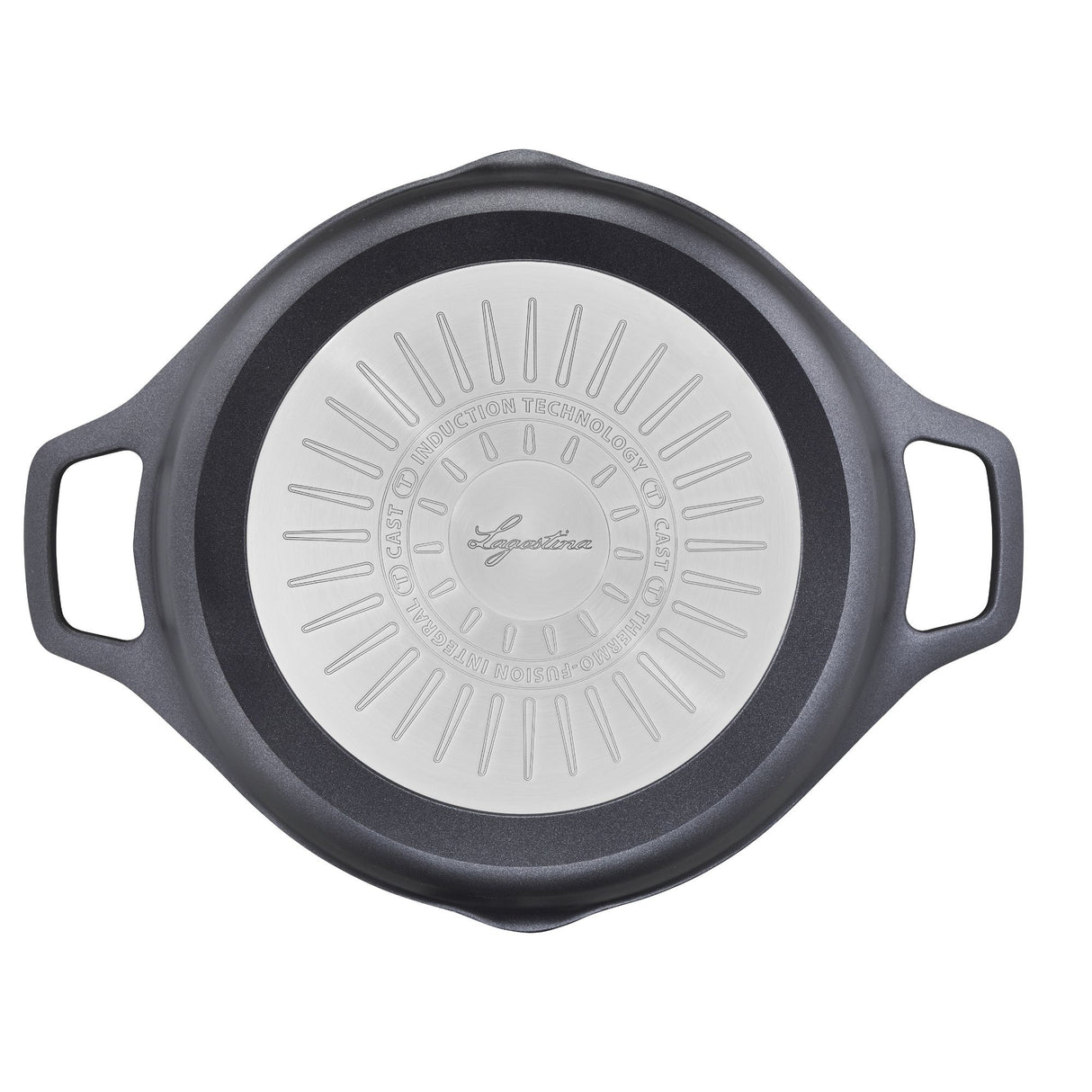 LAGOSTINA Aroma Casseruola Bassa 2 Maniglie Coperchio Alluminio Pressofuso 28cm