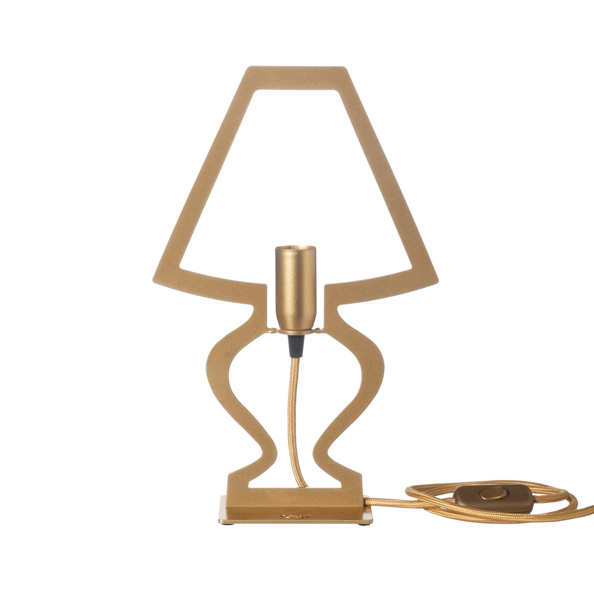 ARTI & MESTIERI Lampada da Tavolo Design Silhouette Piccola Oro Trasparente