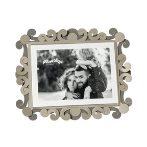 Portafoto Arti e Mestieri in pasta di legno colore fango 13x18 cm