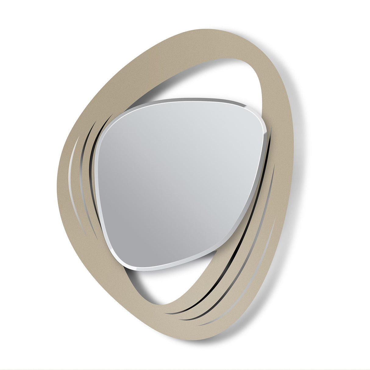 ARTI & MESTIERI Specchio da Parete Strava 75,5x100cm Beige