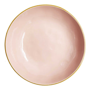 Piatto fondo Concerto Rose & Tulipani in stoneware color cipria 21 cm