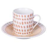 VILLA D'ESTE HOME TIVOLI Marea Tazza Caffè con Piattino Set 6 Tazzine 100ml Porcellana