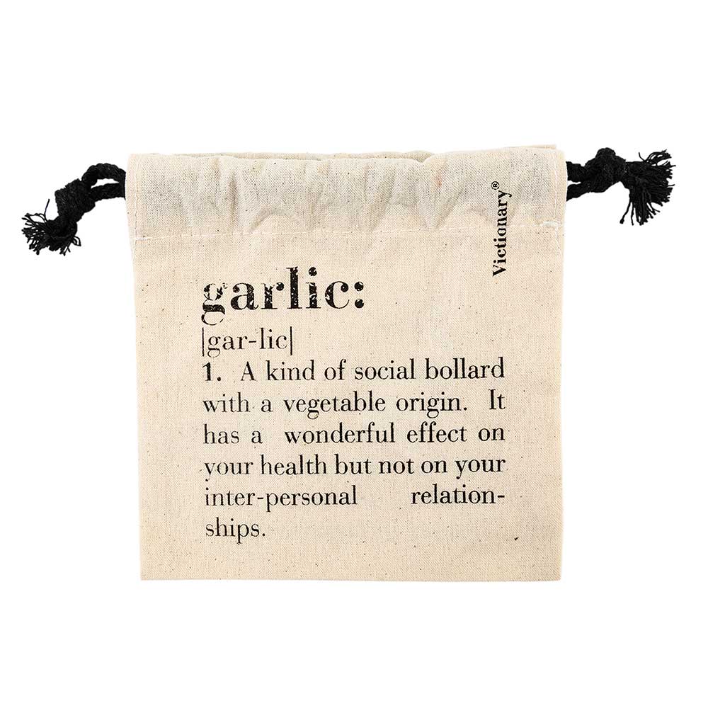 VILLA D'ESTE HOME TIVOLI Sacchetto Aglio Garlic 15x15cm in Cotone